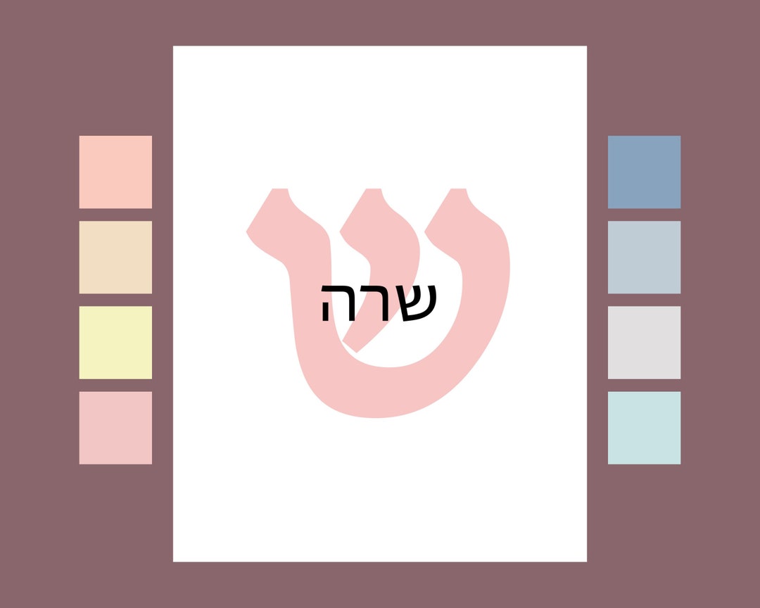 Custom Hebrew Name, Jewish Baby Naming Gift, Jewish Home Decor ...