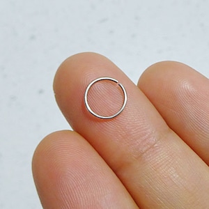 22g cartilage hoop - sterling silver nose ring - silver nose hoop - tragus hoop - silver nose hoop - helix ring - mini hoop - hoop earring