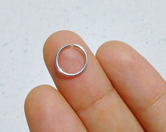 18g sterling silver septum ring  - sterling silver septum hoop