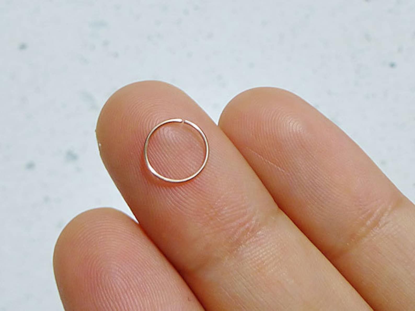 24g Rose Gold Nose Ring 14k Rose Gold Filled Nose Hoop Etsy