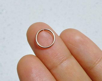 Rose gold septum ring  - pink gold septum ring - septum hoop -