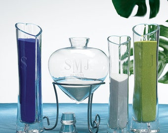 Heart shaped sand shop ceremony vase set