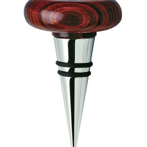 Round Rosewood Flat Wine Bottle Stopper - Custom Engraved Bottle Stopper, Weddings, Anniversary, Birthday, Barware Gifts, Wood Wine Stoppers