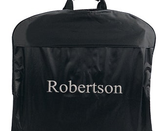 Durable Hanging Travel Garment Suit Bag Carrier with Zippered Compartment - Personalized Bag - Embroidered Pocket Bags, Business, Vacation