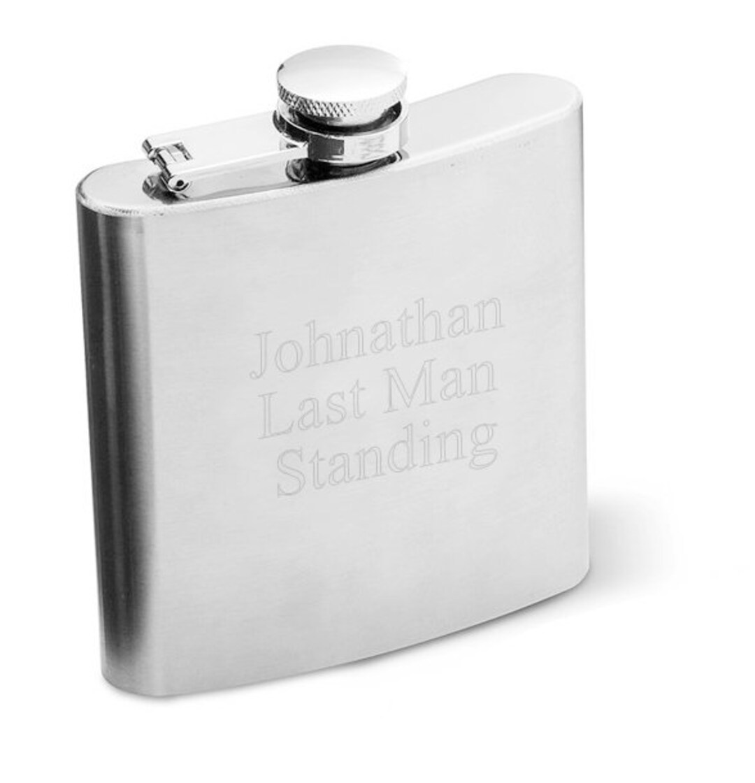 Personalized Stainless Steel Flask Custom Engraving Wedding Party Groom