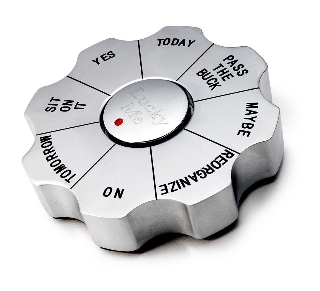 Personalizable Spinning Executive Paperweight Decision Maker Etsy.de
