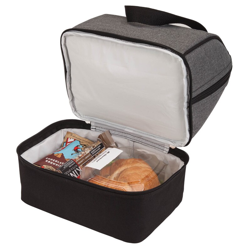Smart Dual Function Insulated Lunch Sack & Cooler Compartments with Carry Handles - Personalized Bridesmaid Groom Monogrammed Wedding Gifts image 3