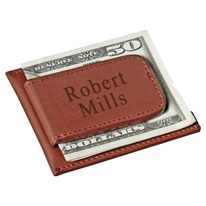 Slim Credit Card and Money Clip Holder Personalized Etsy