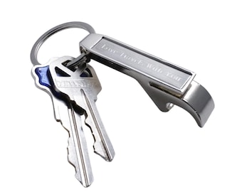 Custom Engraved Stainless Steel Silver Keychain Bottle Opener - Car Keys Holder Personalized Key Chains Keyring Birthday Gifts Accessories