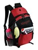 2-in-1 Red/Black Sport Computer & Insulated Cooler Compartment Outdoor Backpack - Custom Personalized Embroidery Picnic Sports Food + Drinks 