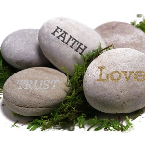 You Rock! Custom Engraved Semi Polished Natural Stone Paper Weight Rock (Each) -Personalized Wedding Party Stones Etching Favors Anniversary
