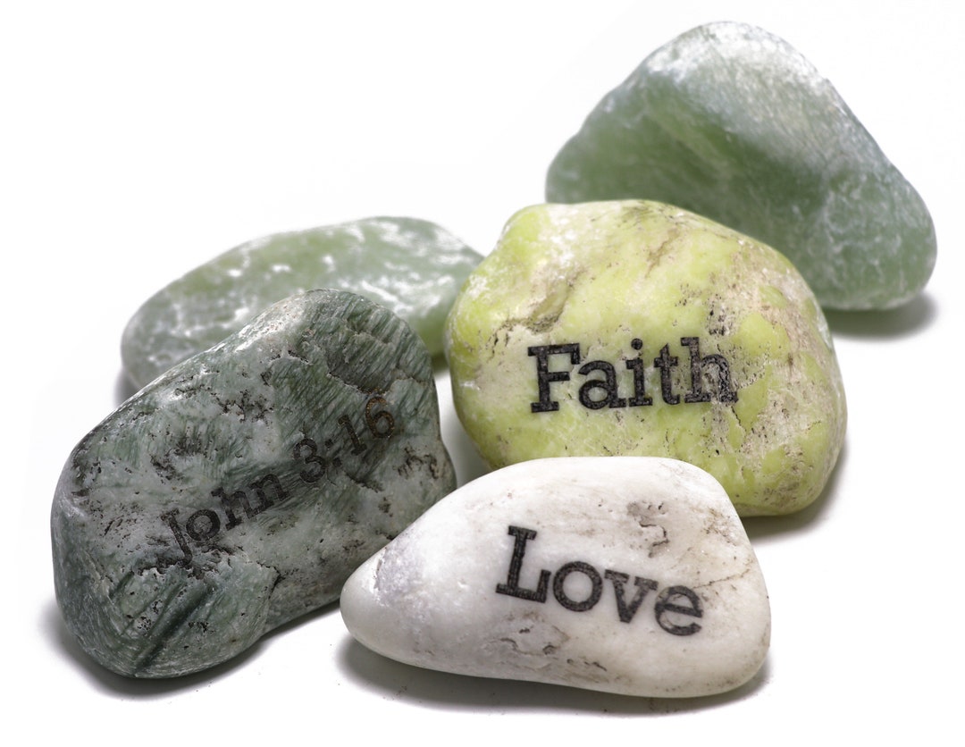 Boidal Rocks Personalized Natural Jade Stone Rocks -custom Etched Engraved Gifts ...