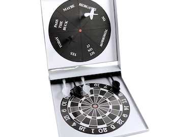 Personalized Mini Travel Aluminum Magnetic Dart Board Game -Custom Engraved Gifts Pocket Games Fun Entertainment Party Board Office Birthday