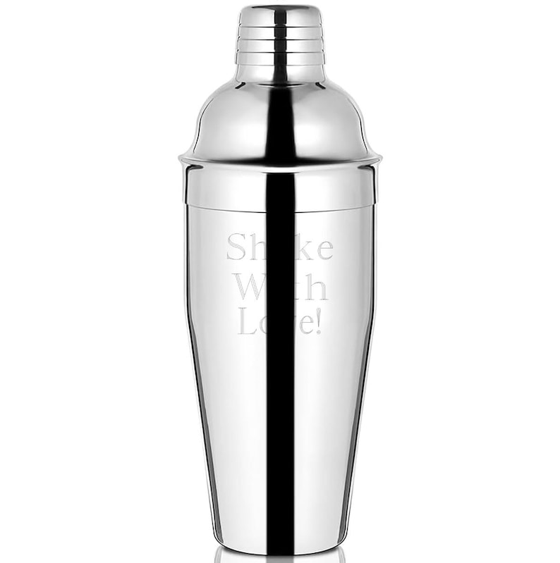 5-Piece Stainless Steel Martini Cocktail Shaker Set - Custom Engraved Barware Gifts, Wedding Party Drinking Mixer Set, Personalized Gifts image 2