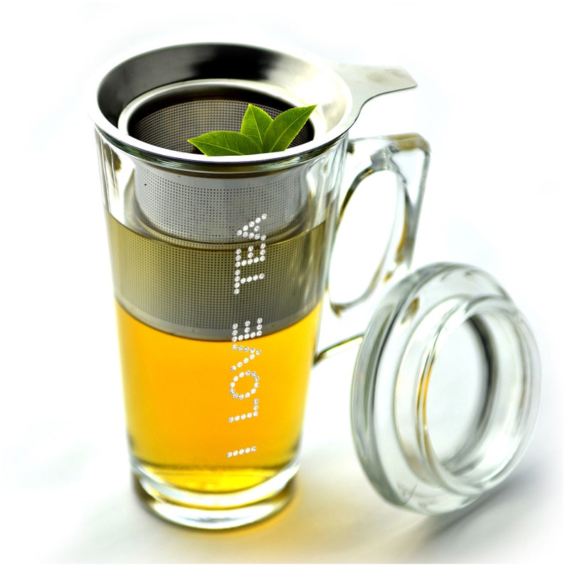 Custom Gourmet Glass Mug & Tea Maker Infuser Set Etsy