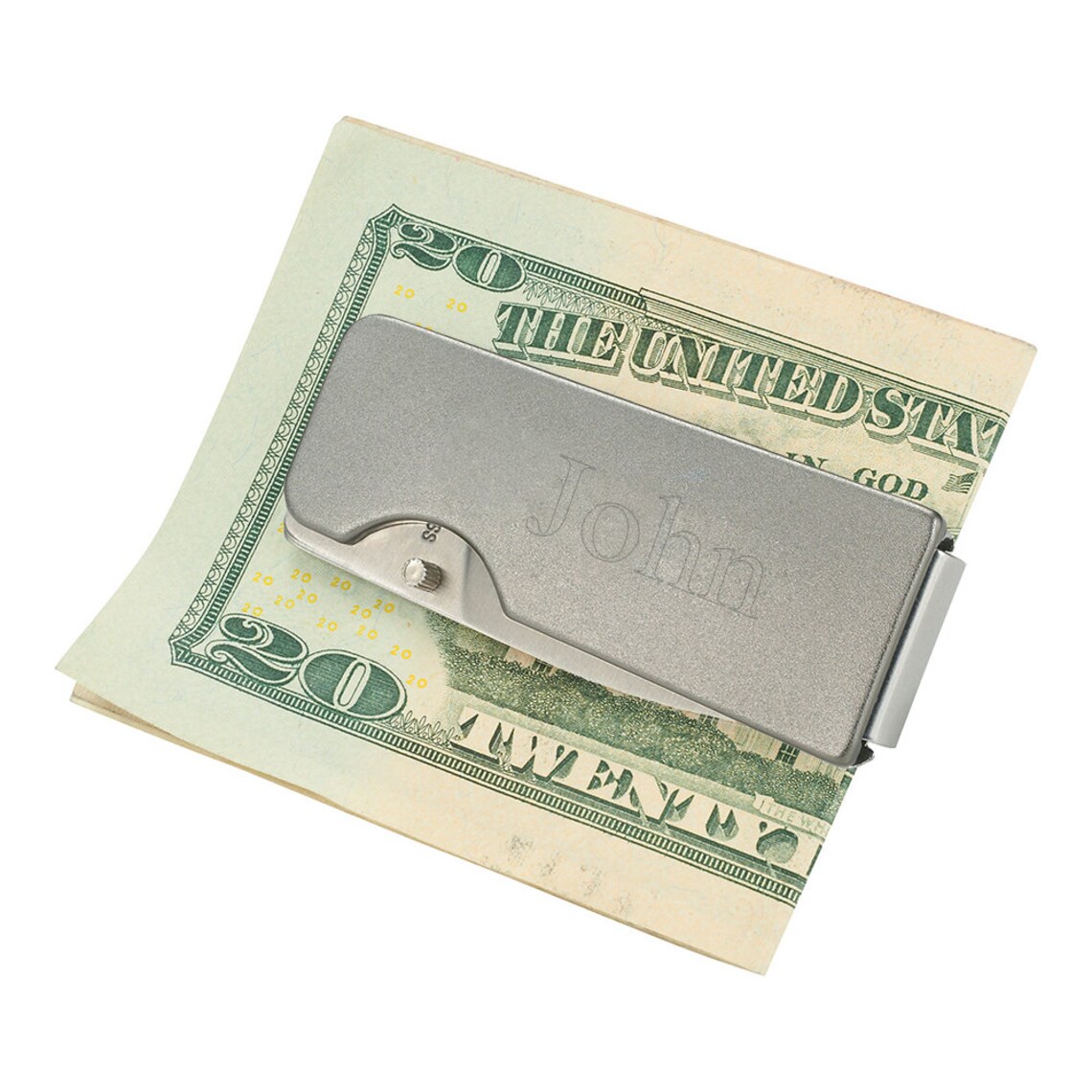 Dual Function Stainless Steel Pocket Knife Money Clip Etsy