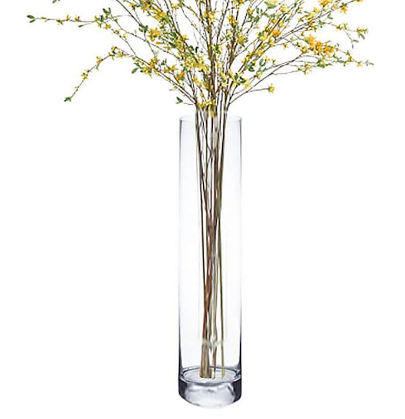 Engraved Clear Cylinder Glass Bud Vase Personalized Wedding Gifts, Anniversary Flower Vases, Reception, Bridal Shower, Tall Glass Vases image 3
