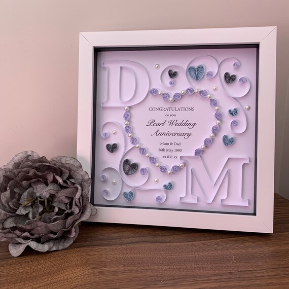 etsy pearl wedding anniversary