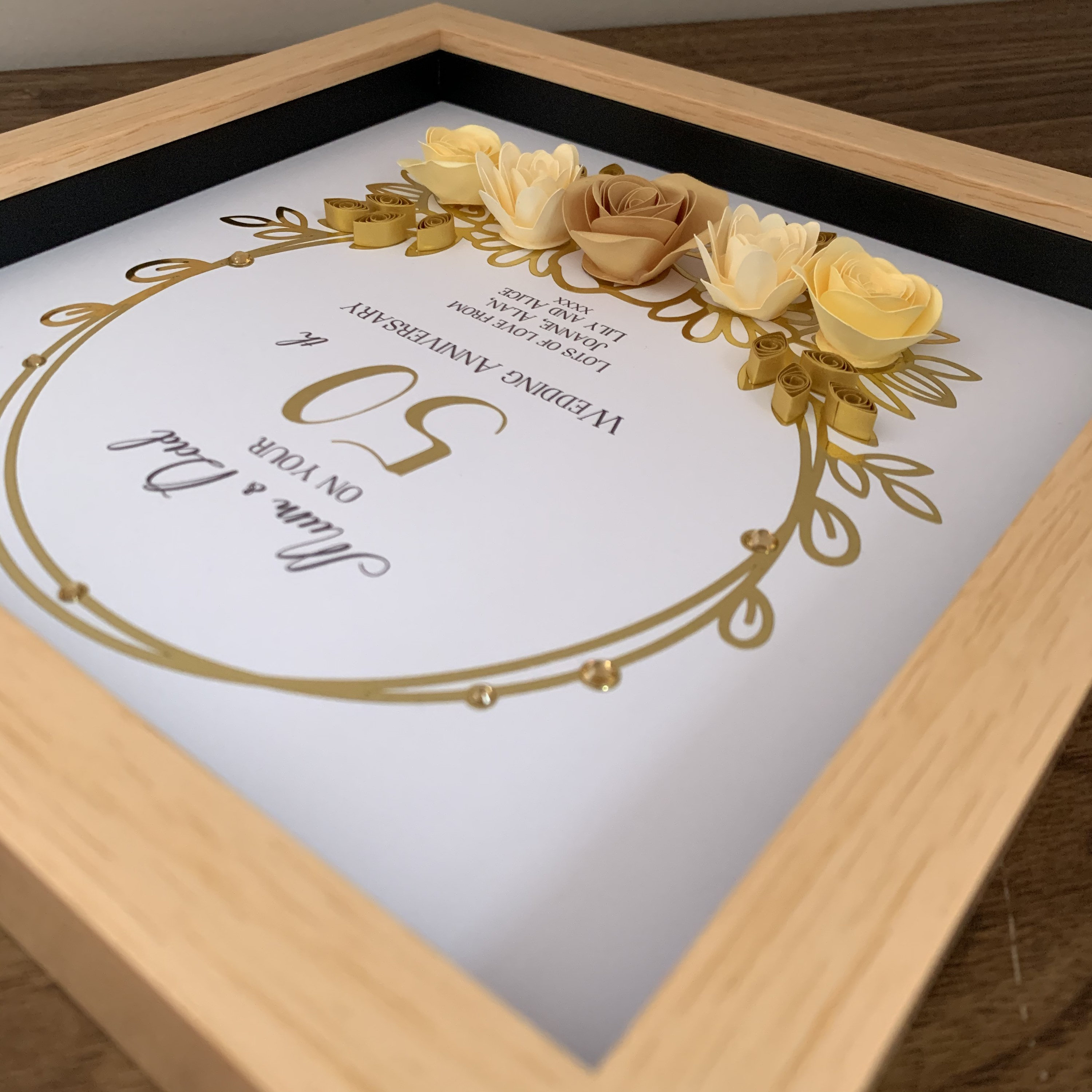 Anniversaire de mariage dor Cadeau du 50e anniversaire Etsy