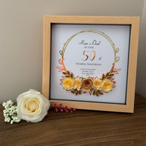 金婚式 - 50周年記念ギフト - 両親の結婚記念日 - パーソナライズされた記念日ギフト