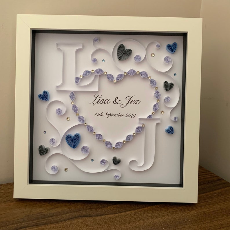 Personalised Quilled Wedding Gift Handcrafted Wedding Frame Etsy
