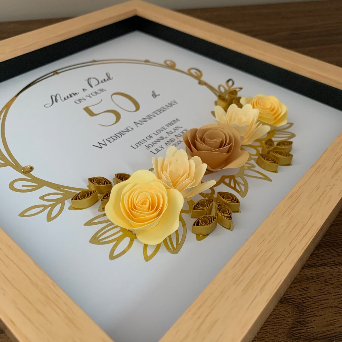 Anniversaire de mariage dor Cadeau du 50e anniversaire Etsy