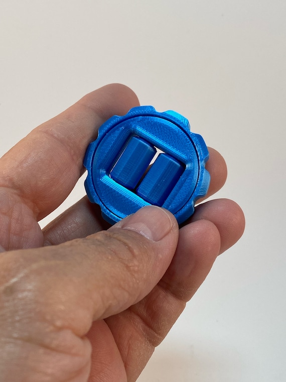 Fidget Coin Dual Roller With Rotating Gear Ring Stress Relief Item.  Flexible Desk Fidget Toy and Haptic Relaxation Item. 3D Printed in USA 