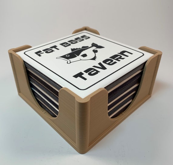 3D Printed Coaster Holders sizes available for 4 or 6 Etsy