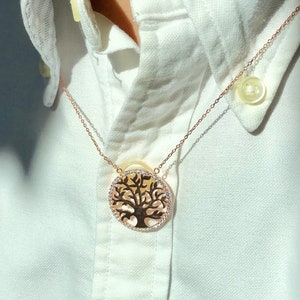 Albero della vita collana, collana di albero, collana in argento Sterling, gioielli, regalo per lei, albero genealogico collana • Dainty albero della vita ciondolo