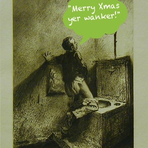 Weihnachtskarte. Risque Humor