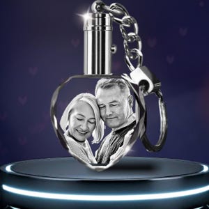 Liebevolle Tribute: Mom Gedenkfoto Andenken Kristall Schlüsselbund - Schnelle Lieferung - Geschenk Box -Hergestellt in Großbritannien