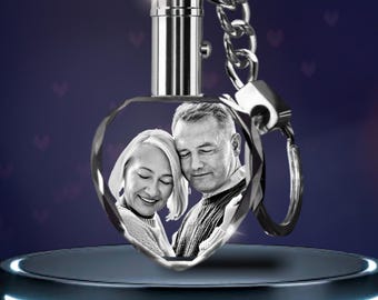 Best Seller Light Up Your Memories – Personalized LED Laser Engraved Keyring from the Heart
