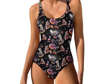 Maillot de bain une pièce Space Cat