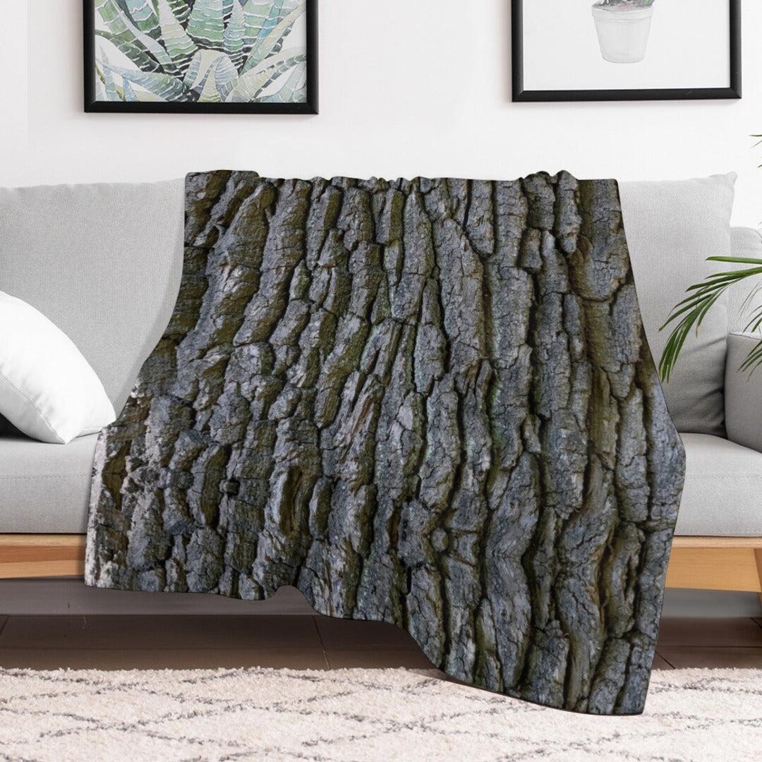 Tree Bark Throw Blanket - Etsy