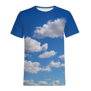 Blue Cloud Womens Shirt Prince Vaporwave Aesthetic Blue Sky 