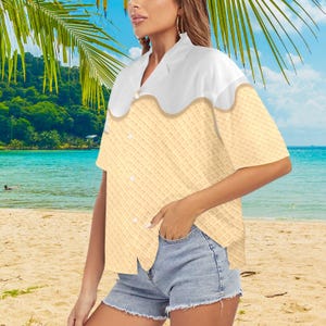 Ice Cream Damen Hawaiihemd