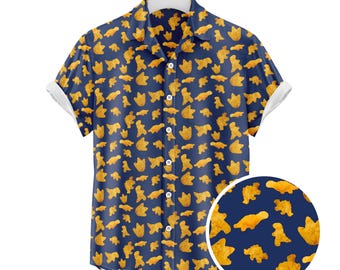 Dinosaur Chicken Nuggets Hawaiian Shirt | Button Up Down Shirt