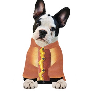 Hot Dog Kostüm Hoodie für Hunde