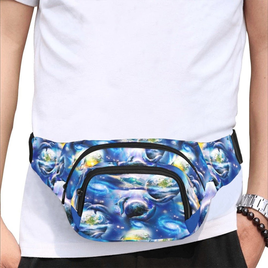 Space Dolphin Fanny Pack Waist Bag Etsy