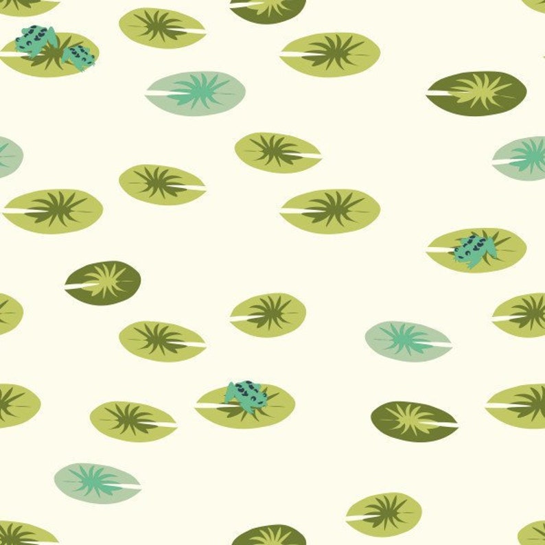 Cream Frog Pad Olive Mint Sage Green Lily Leaf Pond Boho Baby Girl Eco Crib Cot or Bassinet Organic Fitted Sheet Birch Swan Lake