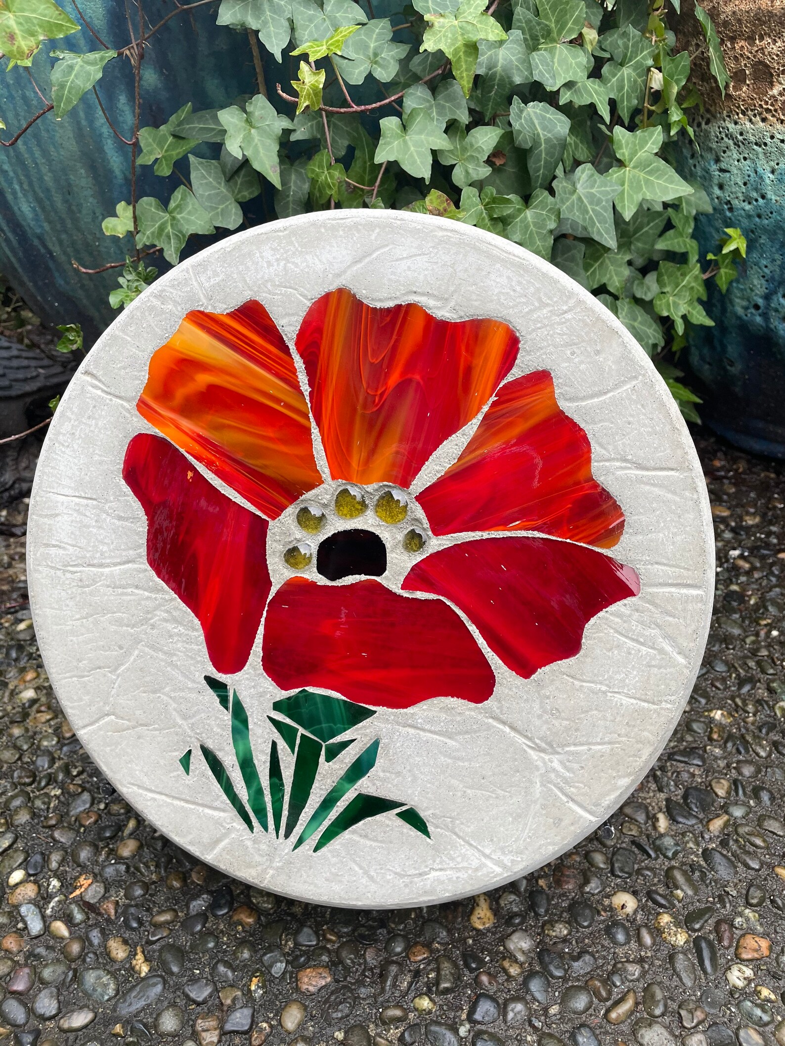 Poppy Stepping Stone Etsy