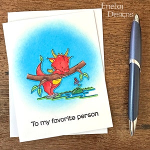 Dragon Birthday Card / Cute Dragon Card / Friend Greeting Card / Happy Birthday Card / Dragon Stationery / Gift Wrapping