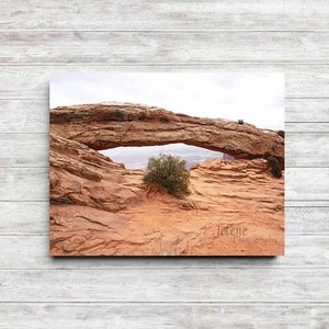 Mesa Arch Travel Photo / Canyonlands National Park Moab Utah Wall Art / Blank Greeting Card image 1