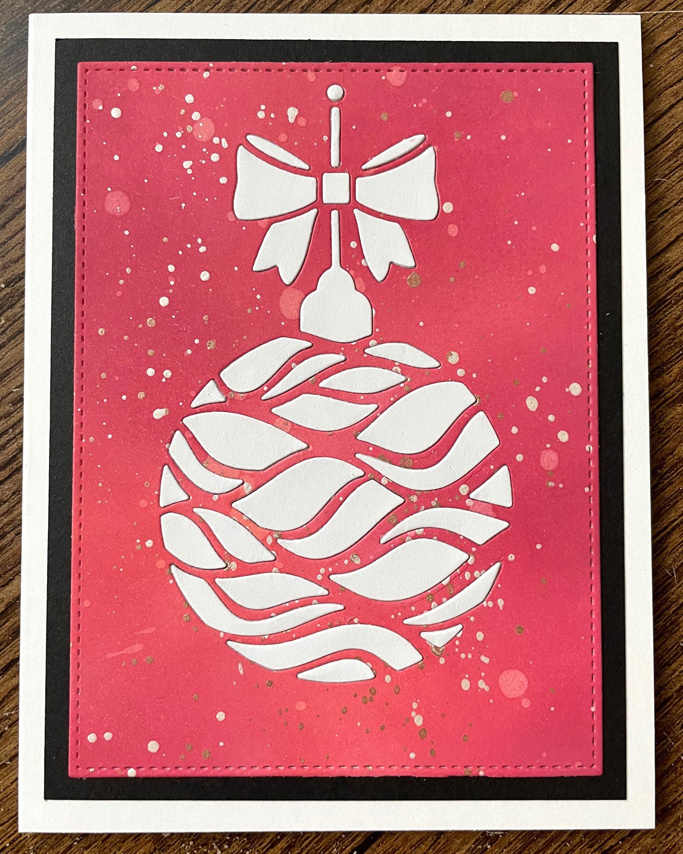 Christmas Card / Christmas Ornament Card / Die Cut Holiday Etsy