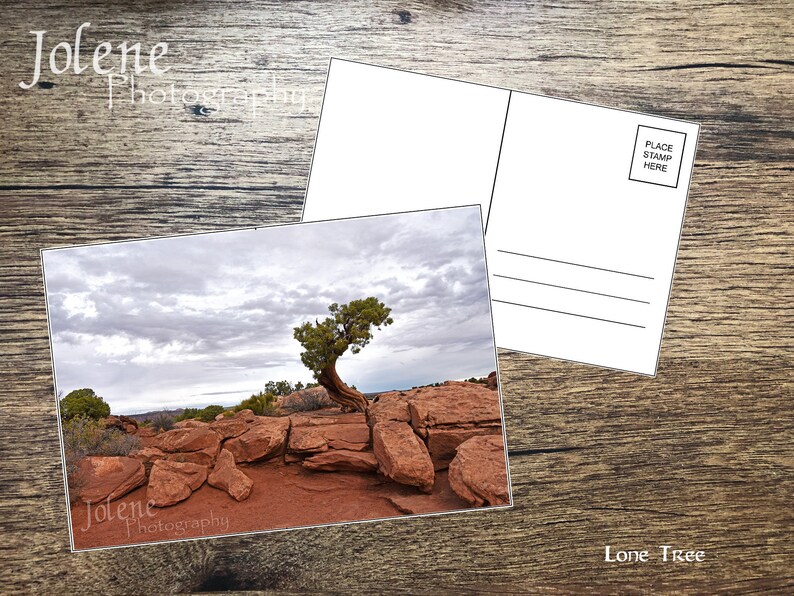 Travel Photo Postcards / Moab Utah Post Cards / Photo Stationery / Party Invitations Lone Tree