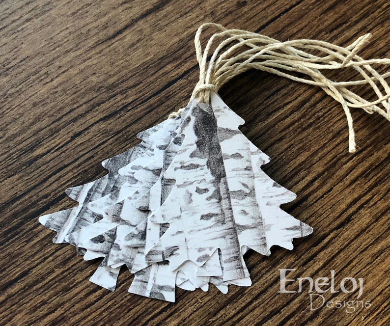 Christmas Tree Gift Tags / Die Cut Christmas Gift Tags With Etsy