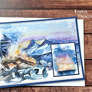 Masculine Card / Beach Cards for Men / Handmade Cards / Blank Greeting Card / Dad Card / Men&#39;s Gift Wrapping