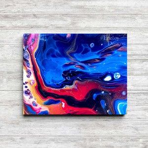 Fluid Art / Abstract Acrylic Pour Painting / Acrylic Paint Pouring / Original Canvas Painting / Wall Art