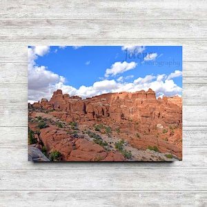Fiery Furnace Travel Photo / Moab Utah Arches National Park / Blank Greeting Card