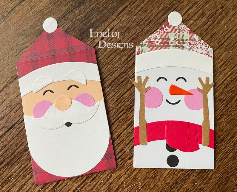 Christmas Gift Card Holder / Santa Card Holder / Snowman Card Holder ...